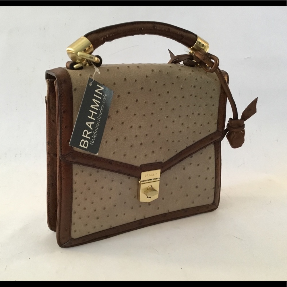 New with Tag - Brahmin Ostrich Satchel